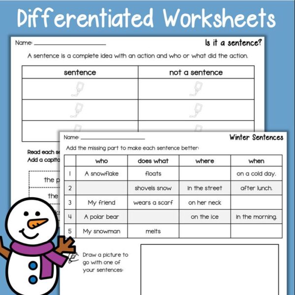 writing good sentences activities